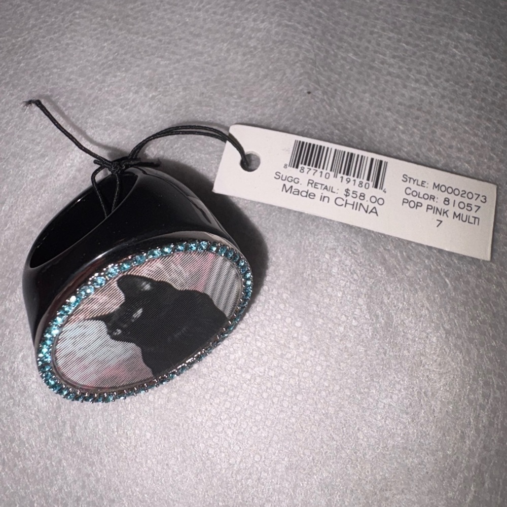 Black‎ and Blue Cat Ring, Marc Jacobs